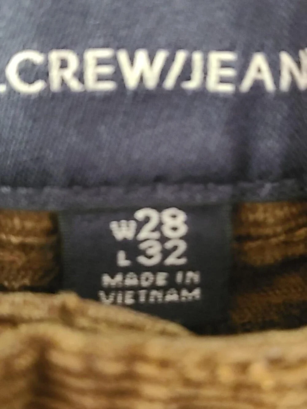 J.Crew 484 Brown Corduroy Slim Pants 28x32 Men's Straight Leg